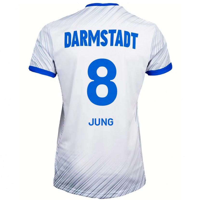 Danxen Kinder Lennon Jung #8 Weiß Blau Auswärtstrikot Trikot 2024/25 T-Shirt