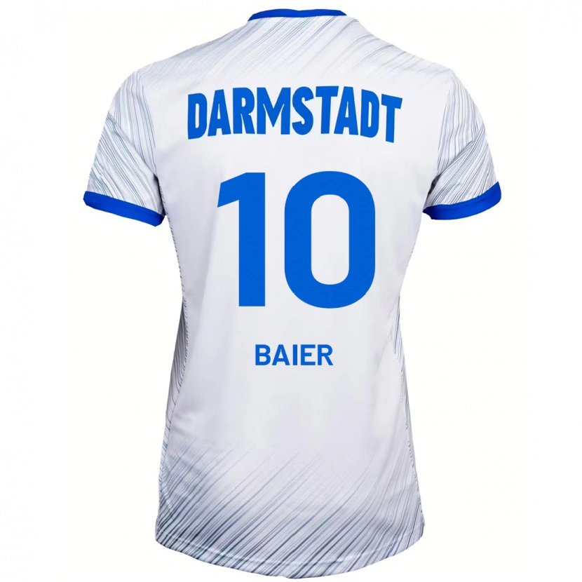 Danxen Kinder Nico Baier #10 Weiß Blau Auswärtstrikot Trikot 2024/25 T-Shirt