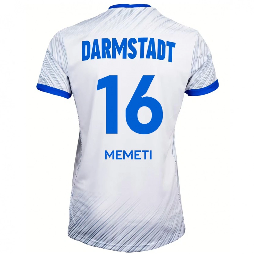 Danxen Kinder Dilon Memeti #16 Weiß Blau Auswärtstrikot Trikot 2024/25 T-Shirt