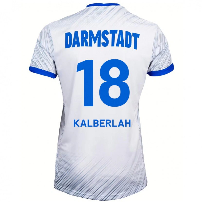 Danxen Kinder Simon Kalberlah #18 Weiß Blau Auswärtstrikot Trikot 2024/25 T-Shirt