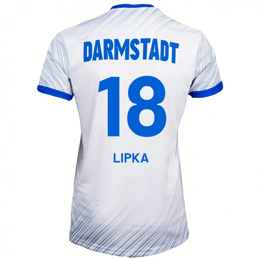 Danxen Kinder David Lipka #18 Weiß Blau Auswärtstrikot Trikot 2024/25 T-Shirt