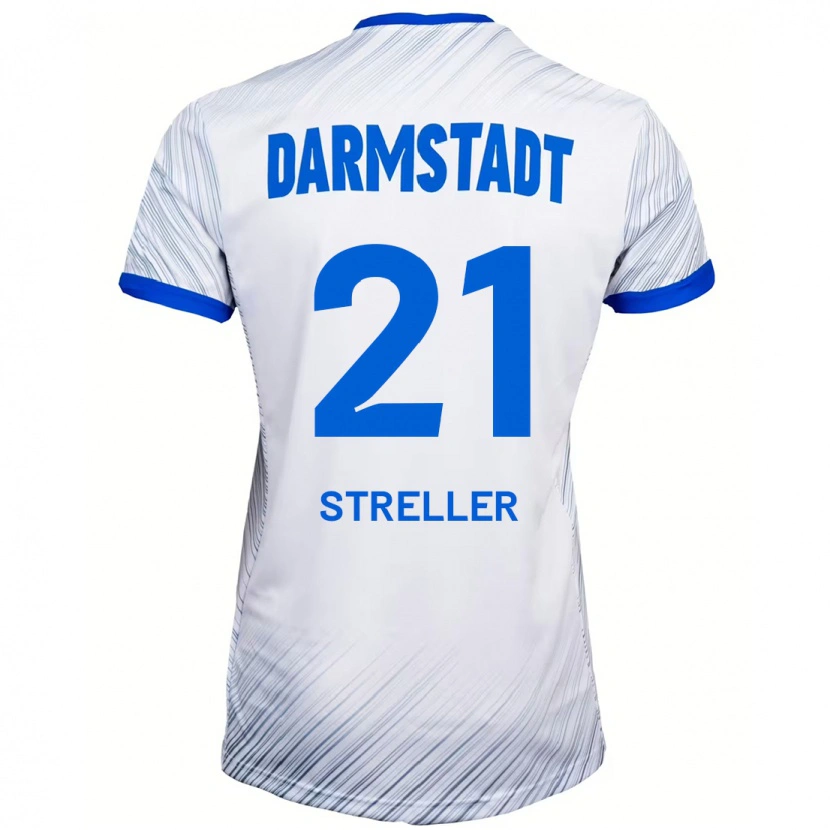 Danxen Kinder Till Streller #21 Weiß Blau Auswärtstrikot Trikot 2024/25 T-Shirt