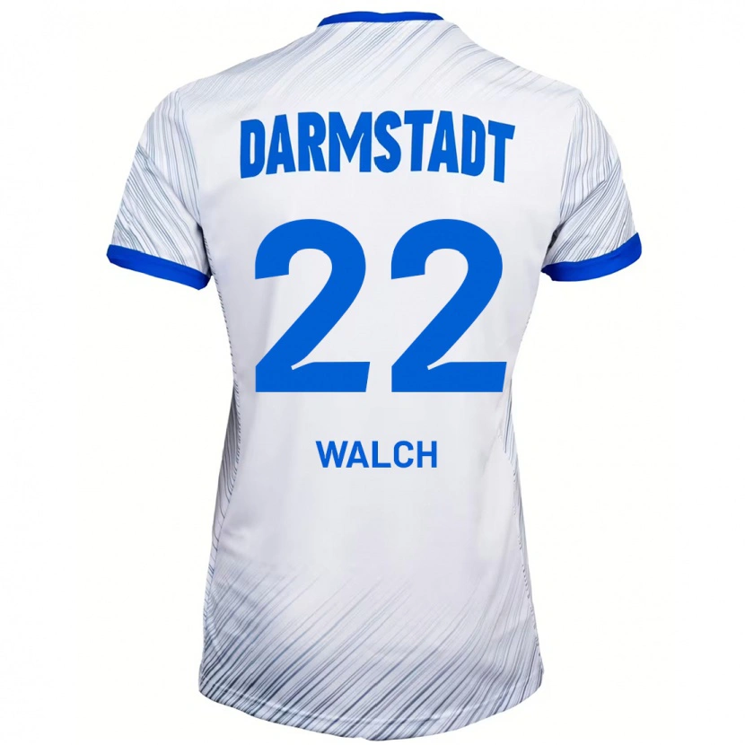 Danxen Kinder Leon Walch #22 Weiß Blau Auswärtstrikot Trikot 2024/25 T-Shirt