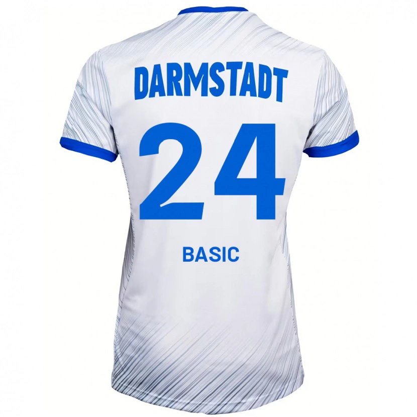 Danxen Kinder Benjamin Basic #24 Weiß Blau Auswärtstrikot Trikot 2024/25 T-Shirt