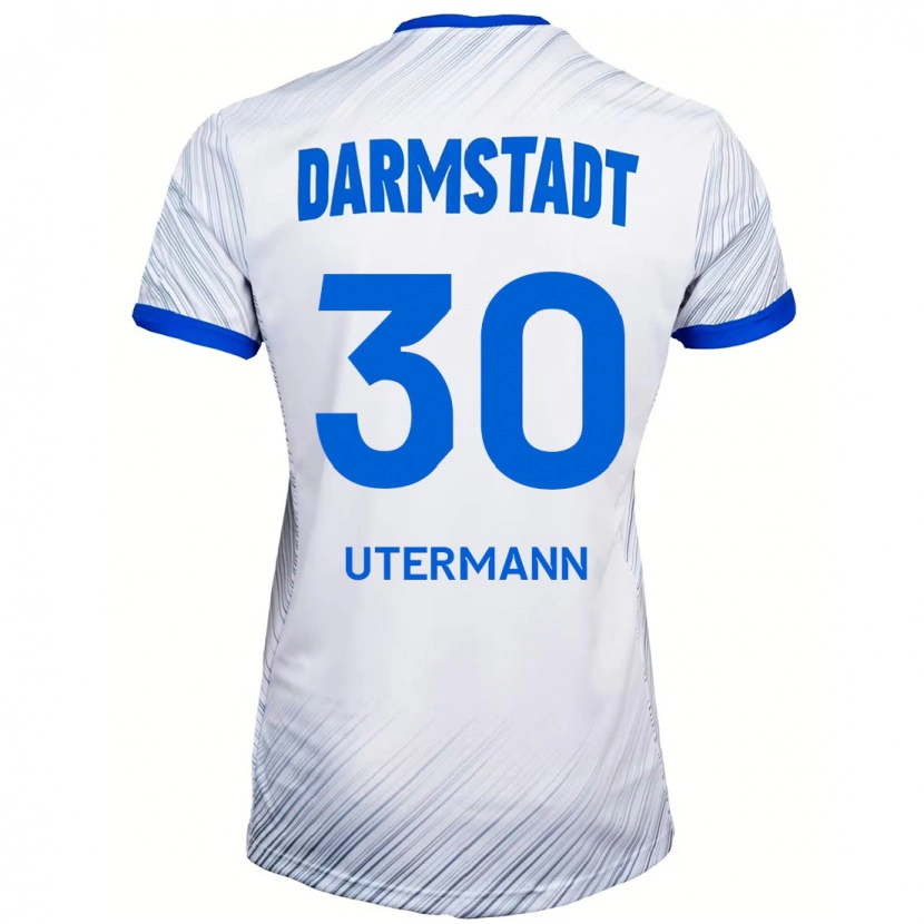 Danxen Kinder Anton Utermann #30 Weiß Blau Auswärtstrikot Trikot 2024/25 T-Shirt