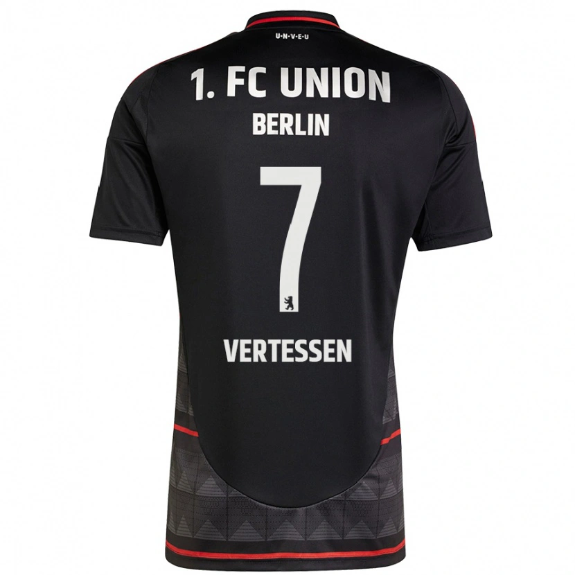 Danxen Kinder Yorbe Vertessen #7 Schwarz Auswärtstrikot Trikot 2024/25 T-Shirt