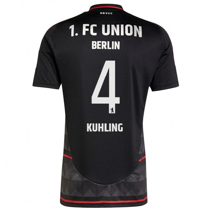 Danxen Kinder Ole Kühling #4 Schwarz Auswärtstrikot Trikot 2024/25 T-Shirt