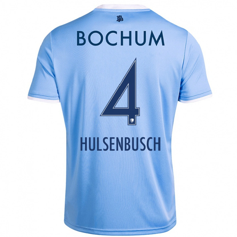 Danxen Kinder Daniel Hülsenbusch #4 Himmelblau Auswärtstrikot Trikot 2024/25 T-Shirt