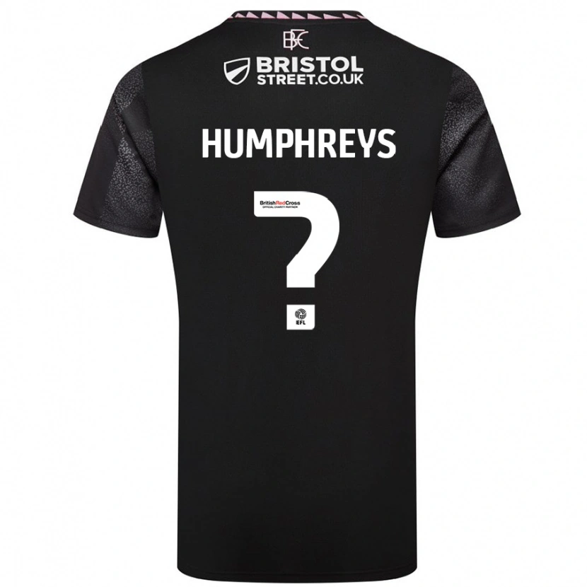 Danxen Kinder Bashir Humphreys #0 Schwarz Auswärtstrikot Trikot 2024/25 T-Shirt