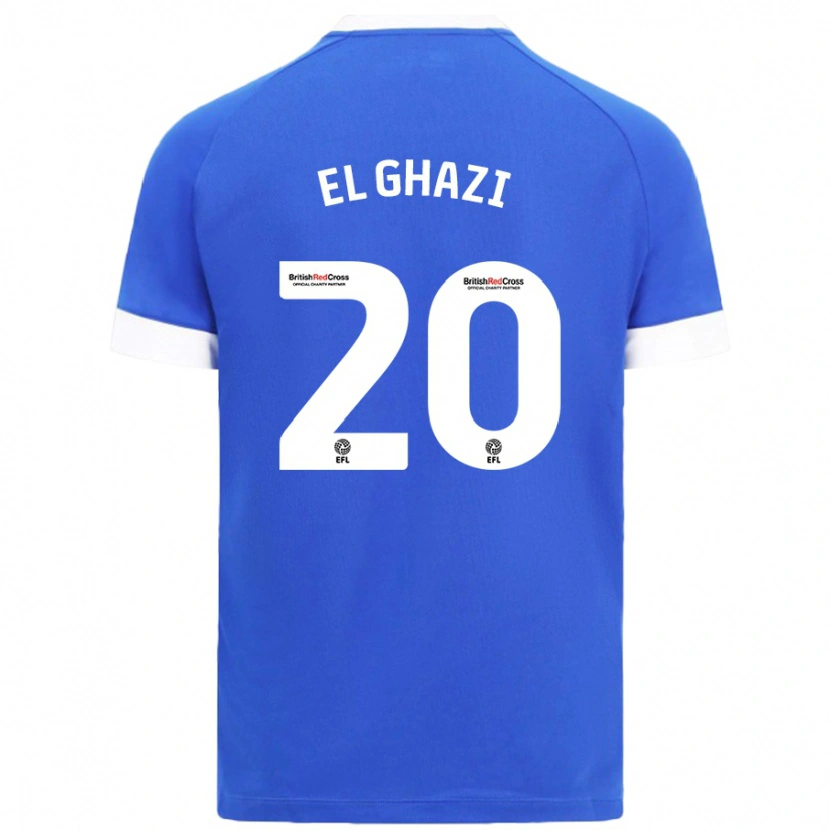 Danxen Herren Anwar El Ghazi #20 Himmelblau Heimtrikot Trikot 2024/25 T-Shirt