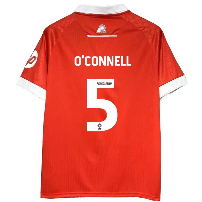 Danxen Herren Eoghan O'connell #5 Rot Weiß Heimtrikot Trikot 2024/25 T-Shirt