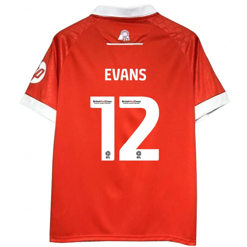 Danxen Herren George Evans #12 Rot Weiß Heimtrikot Trikot 2024/25 T-Shirt