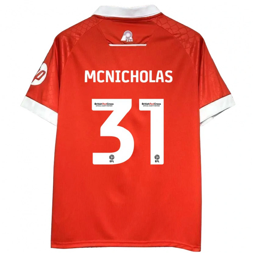 Danxen Herren Luke Mcnicholas #31 Rot Weiß Heimtrikot Trikot 2024/25 T-Shirt