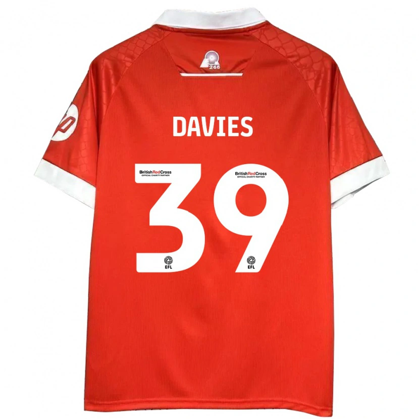 Danxen Herren Daniel Davies #39 Rot Weiß Heimtrikot Trikot 2024/25 T-Shirt