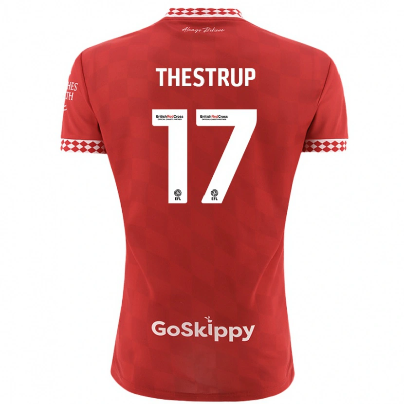 Danxen Herren Amalie Thestrup #17 Rot Heimtrikot Trikot 2024/25 T-Shirt