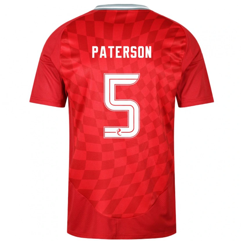 Danxen Herren Donna Paterson #5 Rot Heimtrikot Trikot 2024/25 T-Shirt