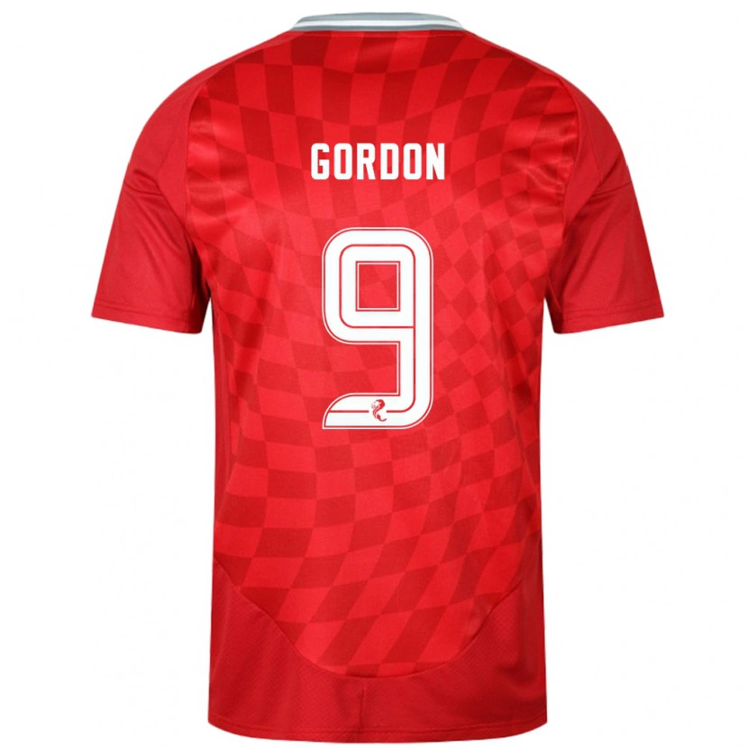 Danxen Herren Lauren Gordon #9 Rot Heimtrikot Trikot 2024/25 T-Shirt