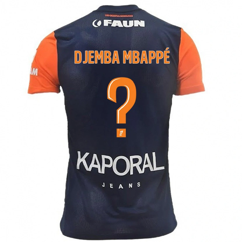 Danxen Herren Yvan Djemba Mbappé #0 Marineblau Orange Heimtrikot Trikot 2024/25 T-Shirt