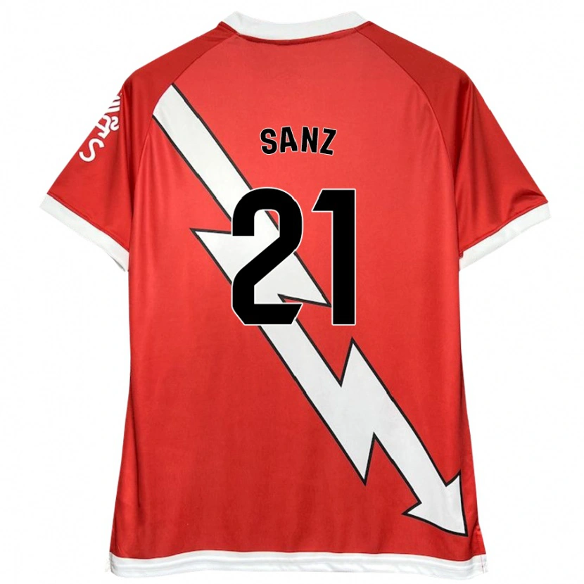 Danxen Herren Luismi Sanz #21 Weiß Rot Heimtrikot Trikot 2024/25 T-Shirt