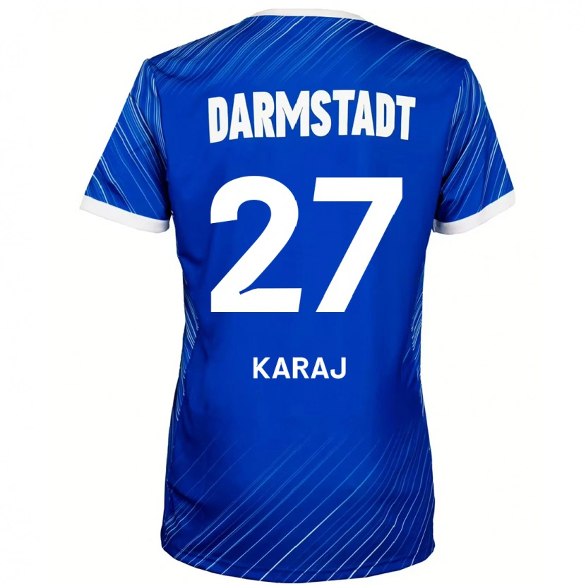 Danxen Herren Eraldo Karaj #27 Blau Weiß Heimtrikot Trikot 2024/25 T-Shirt