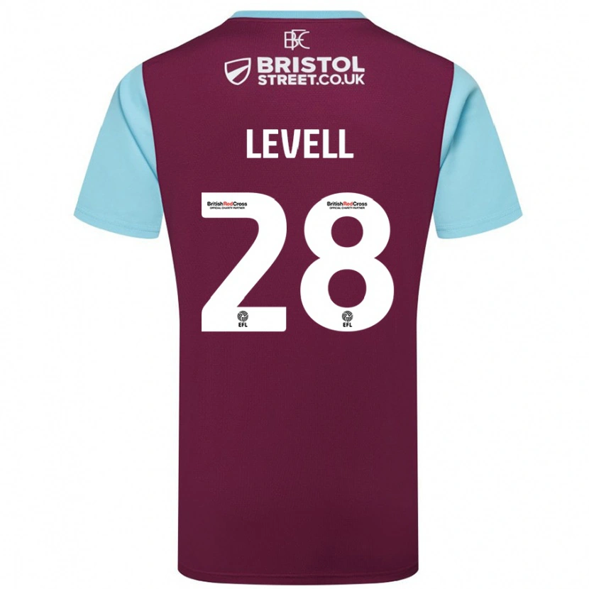 Danxen Herren Kirstie Levell #28 Burgunderrot Himmelblau Heimtrikot Trikot 2024/25 T-Shirt