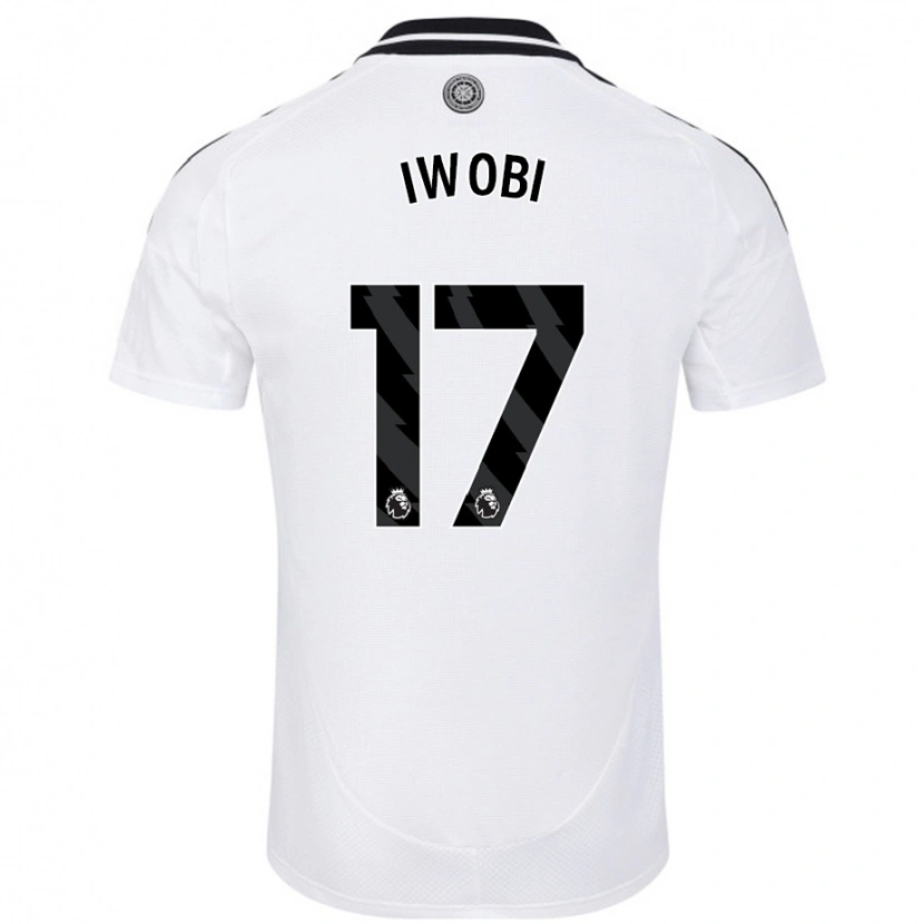 Danxen Herren Alex Iwobi #17 Weiß Heimtrikot Trikot 2024/25 T-Shirt