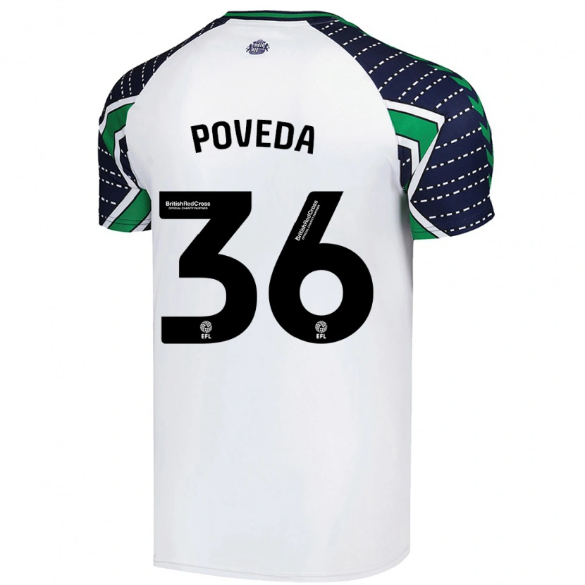 Danxen Herren Ian Poveda #36 Weiß Auswärtstrikot Trikot 2024/25 T-Shirt