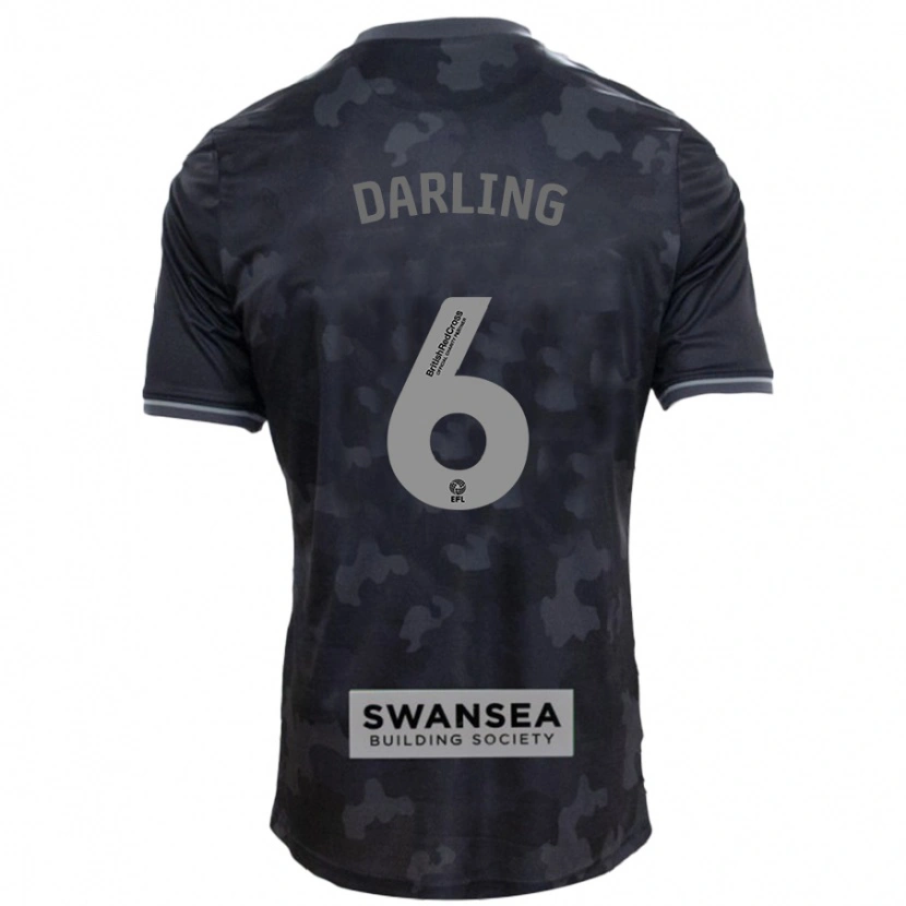 Danxen Herren Harry Darling #6 Schwarz Auswärtstrikot Trikot 2024/25 T-Shirt