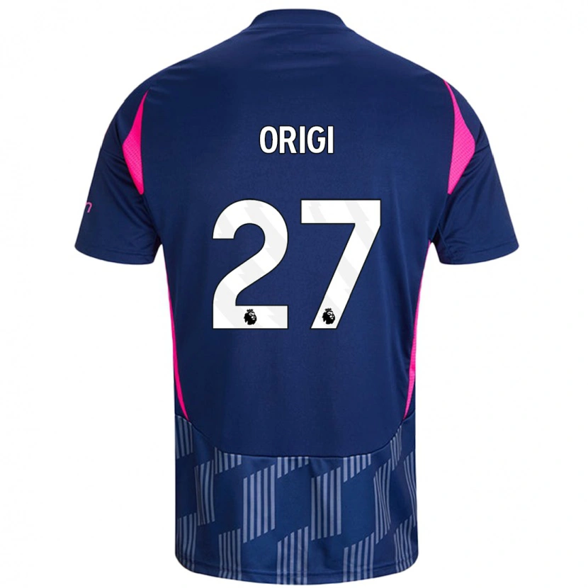 Danxen Herren Divock Origi #27 Königsblau Rosa Auswärtstrikot Trikot 2024/25 T-Shirt