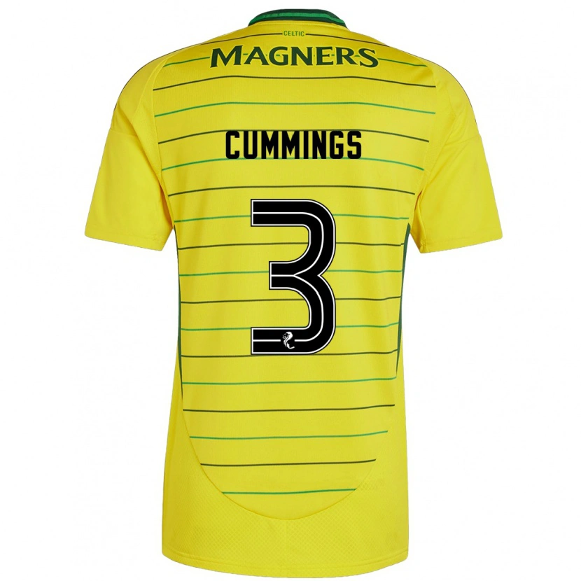 Danxen Herren Sydney Cummings #3 Gelb Auswärtstrikot Trikot 2024/25 T-Shirt