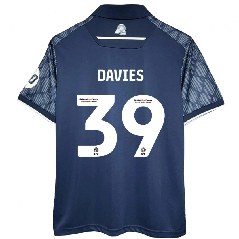 Danxen Herren Daniel Davies #39 Schwarz Auswärtstrikot Trikot 2024/25 T-Shirt