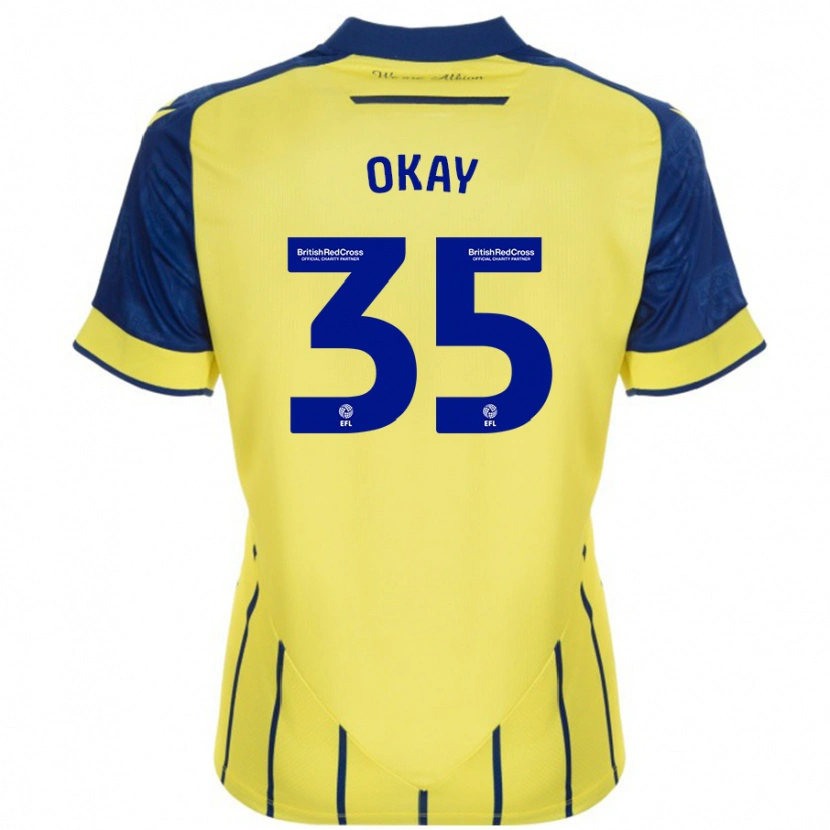 Danxen Herren Okay Yokuşlu #35 Gelb Blau Auswärtstrikot Trikot 2024/25 T-Shirt