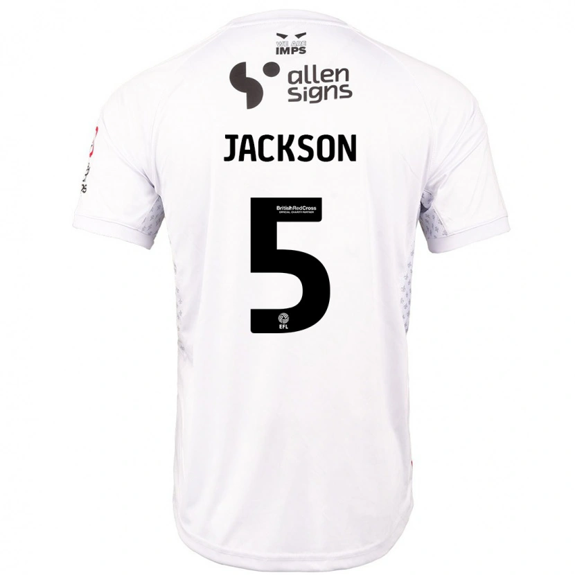 Danxen Herren Adam Jackson #5 Rot Weiß Auswärtstrikot Trikot 2024/25 T-Shirt