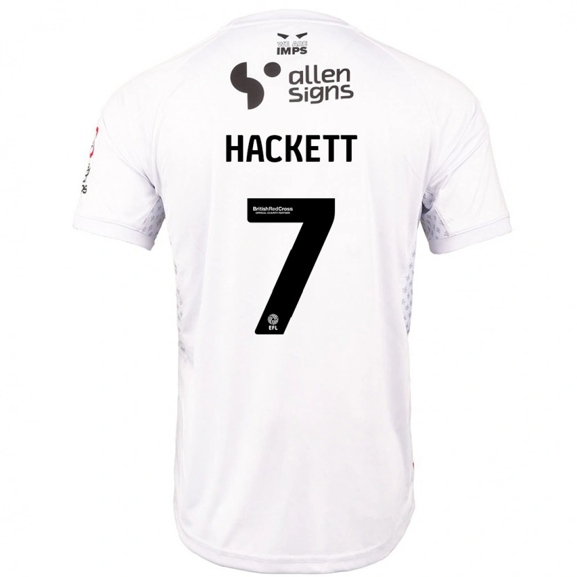 Danxen Herren Reeco Hackett #7 Rot Weiß Auswärtstrikot Trikot 2024/25 T-Shirt