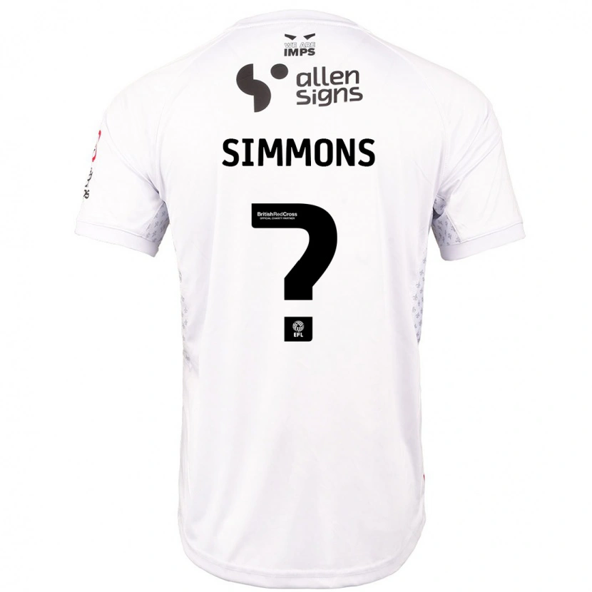 Danxen Herren Noah Simmons #0 Rot Weiß Auswärtstrikot Trikot 2024/25 T-Shirt