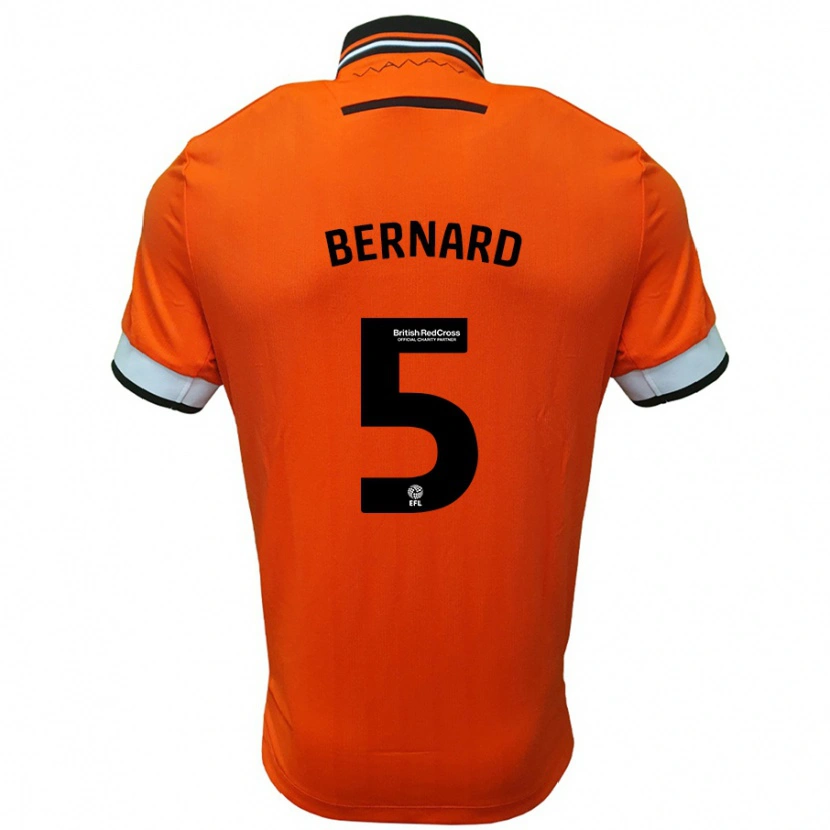 Danxen Herren Di'shon Bernard #5 Orange Weiß Auswärtstrikot Trikot 2024/25 T-Shirt