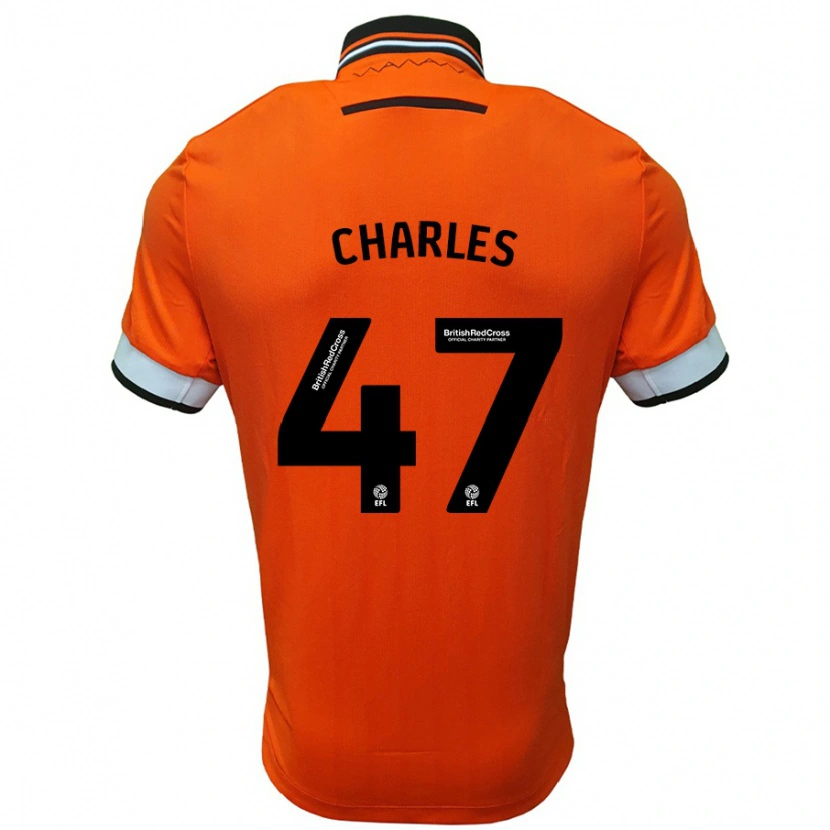 Danxen Herren Pierce Charles #47 Orange Weiß Auswärtstrikot Trikot 2024/25 T-Shirt