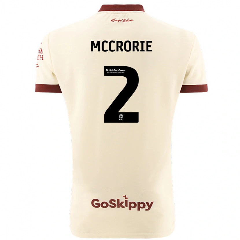 Danxen Herren Ross Mccrorie #2 Cremeweiß Auswärtstrikot Trikot 2024/25 T-Shirt