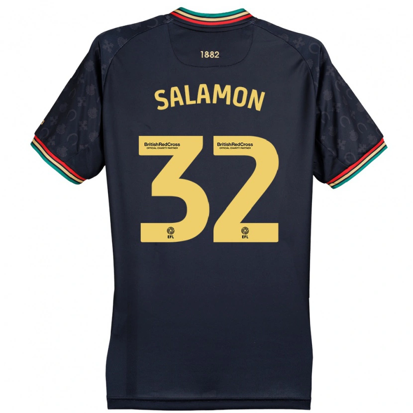 Danxen Herren Matteo Salamon #32 Dunkelmarineblau Auswärtstrikot Trikot 2024/25 T-Shirt