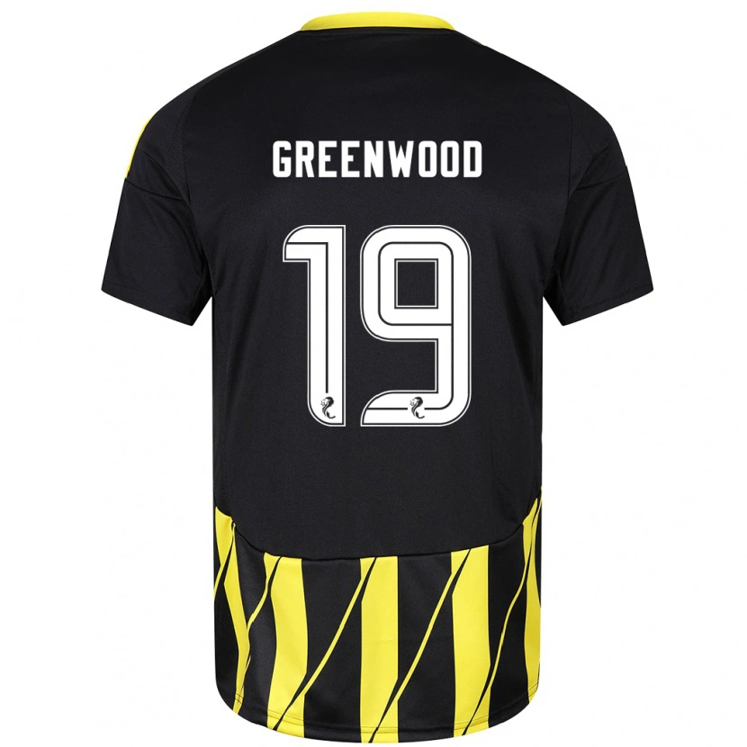 Danxen Herren Brodie Greenwood #19 Schwarz Gelb Auswärtstrikot Trikot 2024/25 T-Shirt