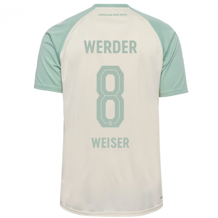 Danxen Herren Mitchell Weiser #8 Cremeweiß Hellgrün Auswärtstrikot Trikot 2024/25 T-Shirt