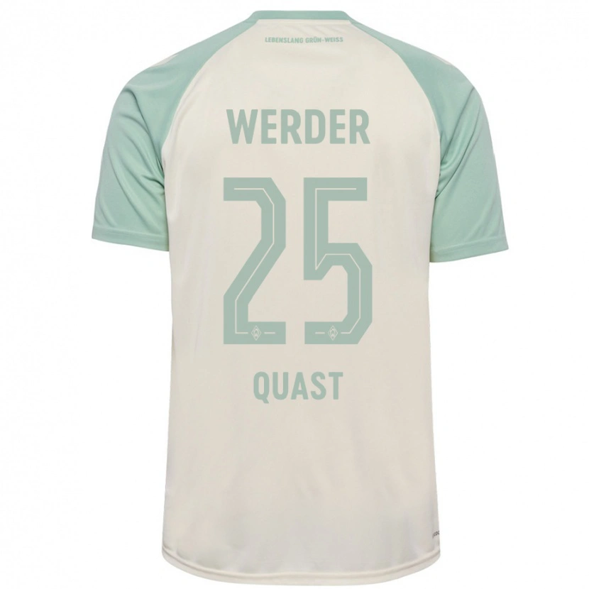 Danxen Herren Sönke Quast #25 Cremeweiß Hellgrün Auswärtstrikot Trikot 2024/25 T-Shirt