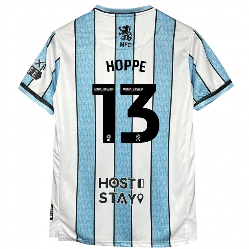 Danxen Herren Matthew Hoppe #13 Weiß Blau Auswärtstrikot Trikot 2024/25 T-Shirt