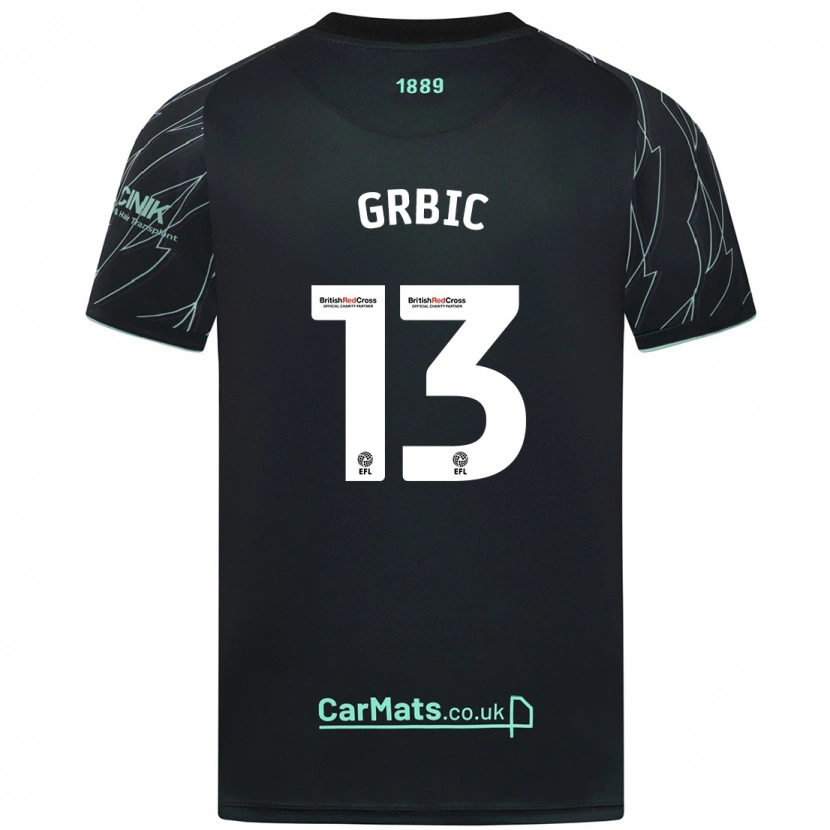 Danxen Herren Ivo Grbic #13 Schwarz Grün Auswärtstrikot Trikot 2024/25 T-Shirt