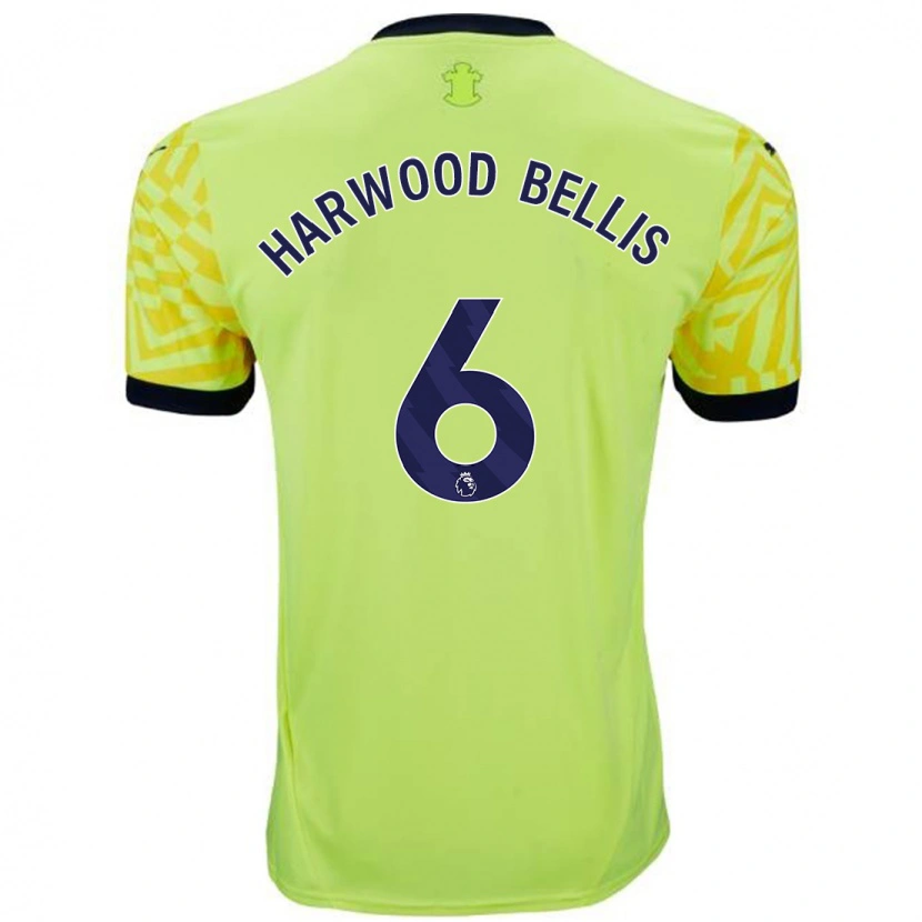 Danxen Herren Taylor Harwood-Bellis #6 Gelb Auswärtstrikot Trikot 2024/25 T-Shirt