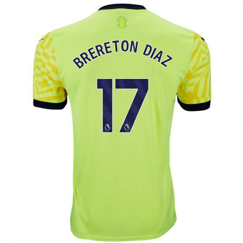 Danxen Herren Ben Brereton Díaz #17 Gelb Auswärtstrikot Trikot 2024/25 T-Shirt