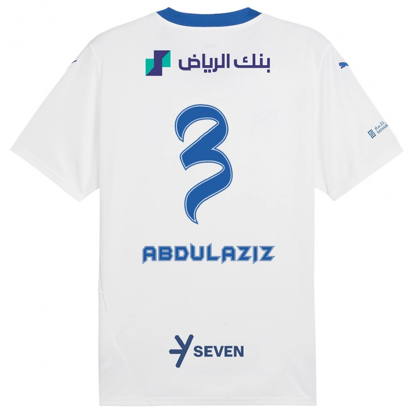 Danxen Herren Al Jawhara Abdulaziz #3 Weiß Blau Auswärtstrikot Trikot 2024/25 T-Shirt