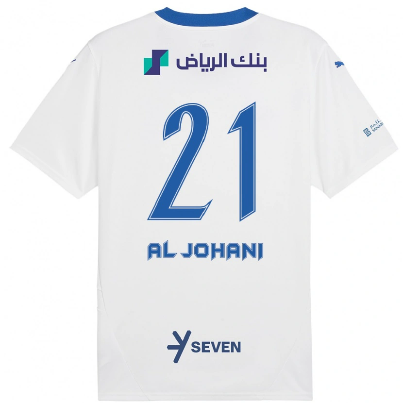 Danxen Herren Joury Al-Johani #21 Weiß Blau Auswärtstrikot Trikot 2024/25 T-Shirt