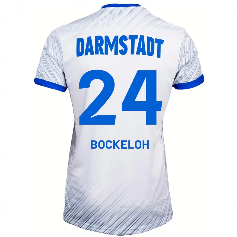 Danxen Herren Leonhard Bockeloh #24 Weiß Blau Auswärtstrikot Trikot 2024/25 T-Shirt