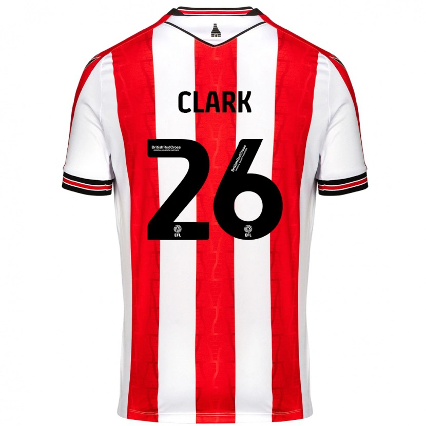 Danxen Damen Ciaran Clark #26 Rot Weiß Heimtrikot Trikot 2024/25 T-Shirt